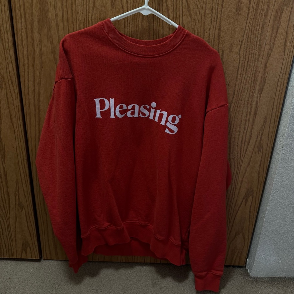 PLEASING Harry Styles burnt orange crewneck Sz L